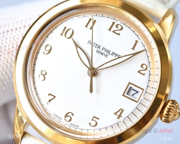Swiss 9015 Patek Philippe Calatrava Replica Watch Yellow Gold Case Swiss 9015 Patek Philippe Calatrava Replica Watch Yellow Gold Case