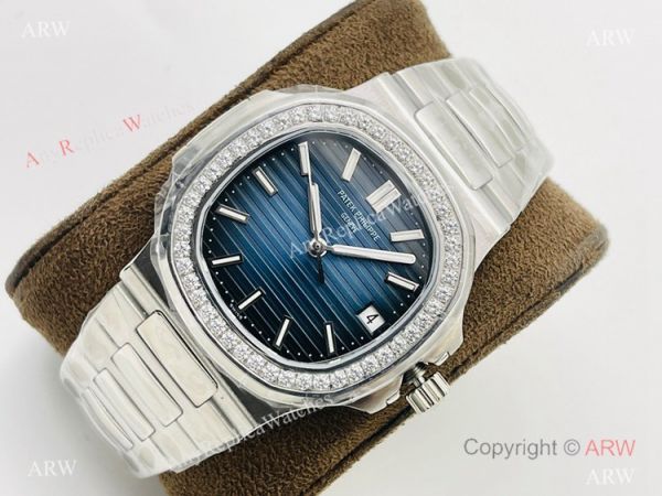 PFF Factory V4 Patek Philippe Nautilus Swiss 9015 Watch Ss Bucherer Blue Face 40mm PFF Factory V4 Patek Philippe Nautilus Swiss 9015 Watch Ss Bucherer Blue Face 40mm