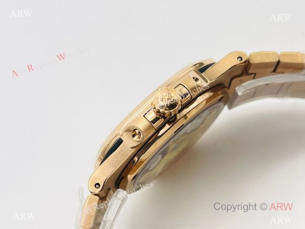 PFF Factory V4 Patek Philippe Nautilus Replica Watch Swiss 9015 Rose Gold Brown Dial PFF Factory V4 Patek Philippe Nautilus Replica Watch Swiss 9015 Rose Gold Brown Dial