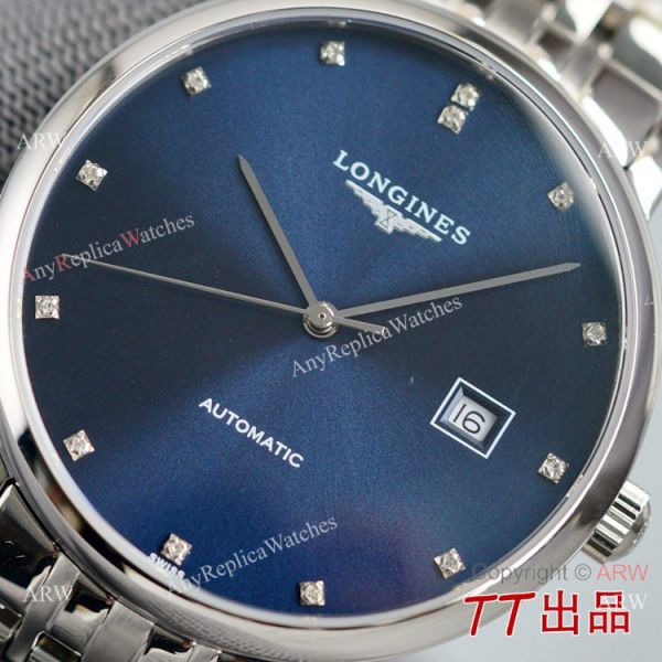 AAA Copy Longines Elegant Sunray Blue Diamond Dial Stainless Steel 8215 Movement AAA Copy Longines Elegant Sunray Blue Diamond Dial Stainless Steel 8215 Movement