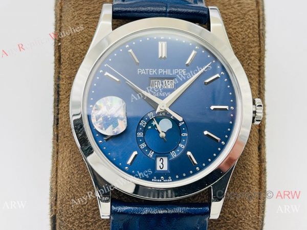 ZF Patek Philippe Calatrava Perpetual Calendar Cal 324 S QA LU 24H303 Watch Blue Dial ZF Patek Philippe Calatrava Perpetual Calendar Cal 324 S QA LU 24H303 Watch Blue Dial