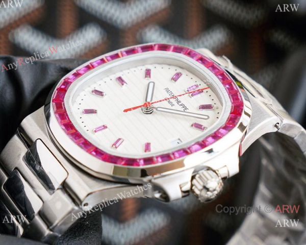 New! Swiss Replica Patek Philippe Nautilus Watch Stainless Steel Pink Diamond Limited New PP5711 New! Swiss Replica Patek Philippe Nautilus Watch Stainless Steel Pink Diamond Limited New PP5711
