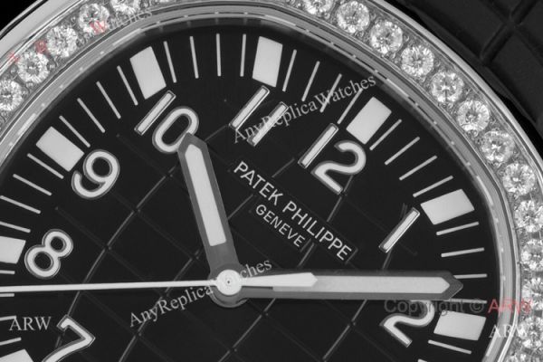 Swiss Quality Replica Patek Philippe Aquanaut 8215 Watch SS Black Dial Diamond Bezel Swiss Quality Replica Patek Philippe Aquanaut 8215 Watch SS Black Dial Diamond Bezel