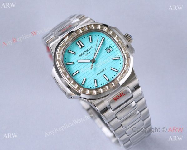 Swiss Quality Copy Patek Philippe Nautilus Baby Blue Citizen 8215 Watch New 5711 Swiss Quality Copy Patek Philippe Nautilus Baby Blue Citizen 8215 Watch New 5711