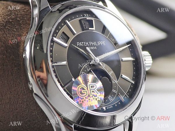 GR factory Patek Philippe Annual Calendar Moon phase 5205g Cal.324 V2 Watch Gray Dial 40mm GR factory Patek Philippe Annual Calendar Moon phase 5205g Cal.324 V2 Watch Gray Dial 40mm