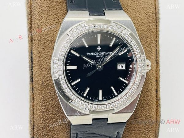 Swiss Grade 1 Vacheron Constantin Overseas Black Diamond Watch Swiss Quartz Movement Swiss Grade 1 Vacheron Constantin Overseas Black Diamond Watch Swiss Quartz Movement