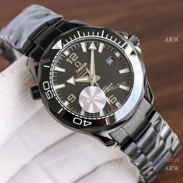 Swiss Quality Omega Seamaster Planet Ocean Solid Black Watch Citizen 8215 Swiss Quality Omega Seamaster Planet Ocean Solid Black Watch Citizen 8215