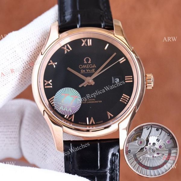 Swiss Quality Omega De Ville Prestige Watches Citizen 8215 Rose Gold Case Swiss Quality Omega De Ville Prestige Watches Citizen 8215 Rose Gold Case
