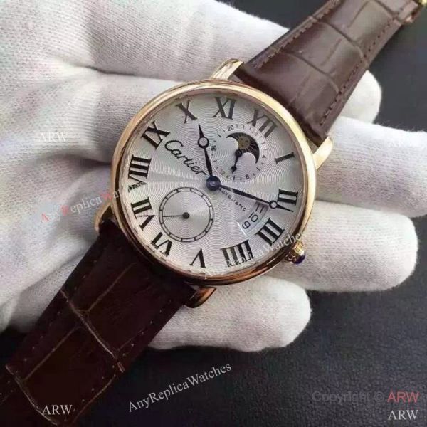 Copy Swiss Cartier Louis Moon Phase Watch Rose Gold Copy Swiss Cartier Louis Moon Phase Watch Rose Gold