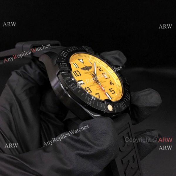 Super Clone Breitling Avenger II Seawolf Watch Yellow Dial with Arabic Markers Super Clone Breitling Avenger II Seawolf Watch Yellow Dial with Arabic Markers