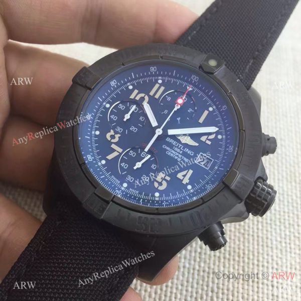 Fake Breitling Super Avenger II Black Leather Strap Chronograph Watch Fake Breitling Super Avenger II Black Leather Strap Chronograph Watch