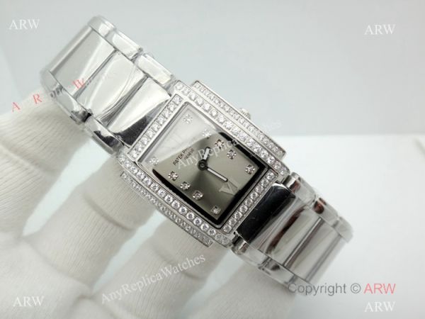 2019 Copy Patek Philippe Twenty 4 Stainless Steel Silver Dial Watches 26mm Women 2019 Copy Patek Philippe Twenty 4 Stainless Steel Silver Dial Watches 26mm Women