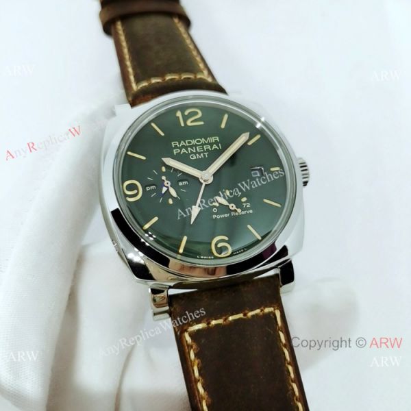 Copy Panerai Radiomir GMT Power Reserve PAM999 Watch SS Dark Green dial Copy Panerai Radiomir GMT Power Reserve PAM999 Watch SS Dark Green dial