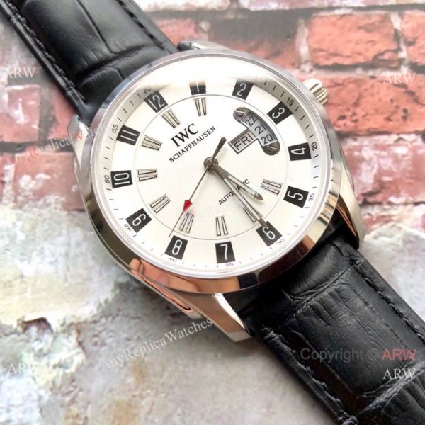 Best Replica IWC Schaffhausen Watch Black Dial Leather Strap Best Replica IWC Schaffhausen Watch Black Dial Leather Strap