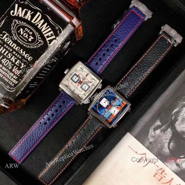 Replica TAG Heuer Monaco Gulf Leather Strap Watches 39mm Replica TAG Heuer Monaco Gulf Leather Strap Watches 39mm
