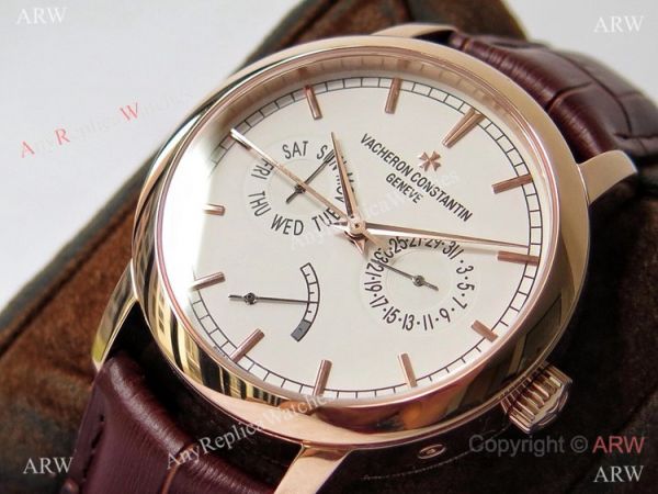 Swiss Grade Copy Vacheron Constantin Traditionnelle Complications AI Watch Rose Gold White Face Swiss Grade Copy Vacheron Constantin Traditionnelle Complications AI Watch Rose Gold White Face