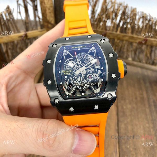 Best Quality Richard Mille RM35-02 Rafael Nadal All Black Watches Men Best Quality Richard Mille RM35-02 Rafael Nadal All Black Watches Men