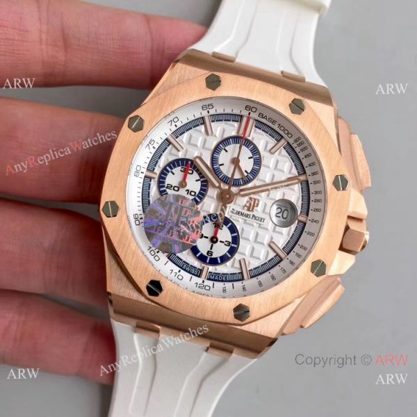 (JF) Replica Audemars Piguet Royal Oak Offshore JF Factory 3126 V2 Chronograph Watch Rose Gold and White (JF) Replica Audemars Piguet Royal Oak Offshore JF Factory 3126 V2 Chronograph Watch Rose Gold and White