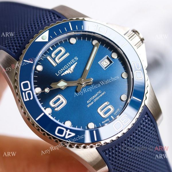 Swiss Longines Hydroconquest Watch Blue Rubber Strap 41mm Swiss Longines Hydroconquest Watch Blue Rubber Strap 41mm