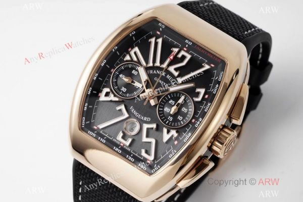 Swiss Grade 1 Replica Franck Muller Vanguard Yachting V45 Rose Gold Black Men Watch Seagull 7750 Chronograph Swiss Grade 1 Replica Franck Muller Vanguard Yachting V45 Rose Gold Black Men Watch Seagull 7750 Chronograph