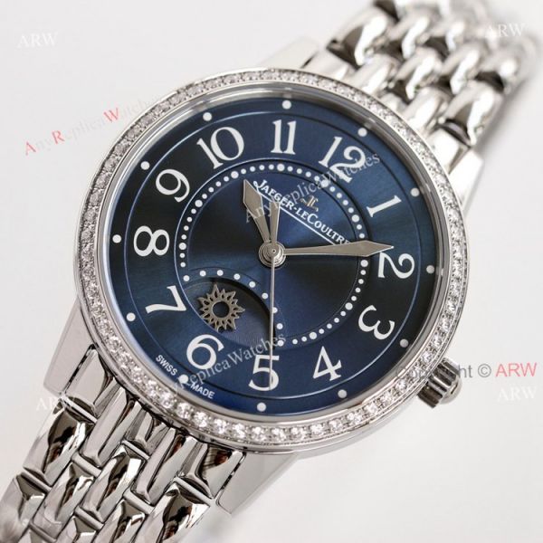 (GF) Swiss knckoff Jaeger Lecoultre Rendez-Vous Moon Blue Dial Watch with Diamonds (GF) Swiss knckoff Jaeger Lecoultre Rendez-Vous Moon Blue Dial Watch with Diamonds