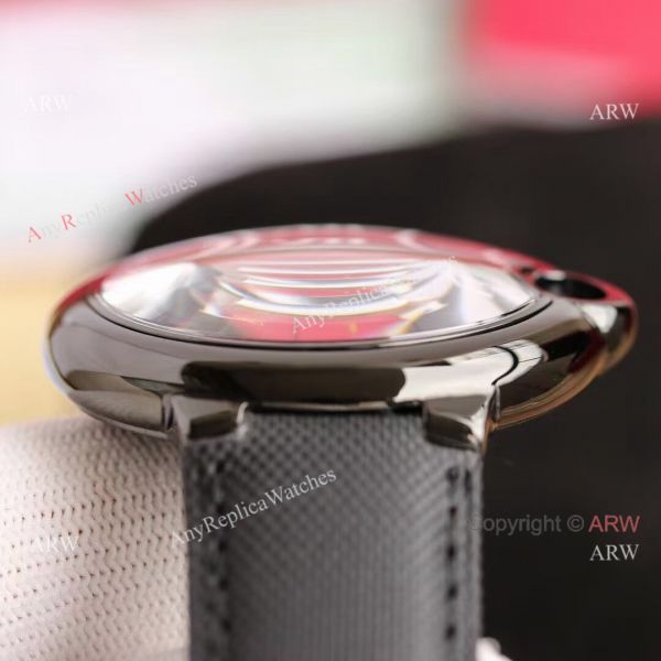 New Replica V6 Balloon Blue Cartier All Black Leather Watch New Replica V6 Balloon Blue Cartier All Black Leather Watch