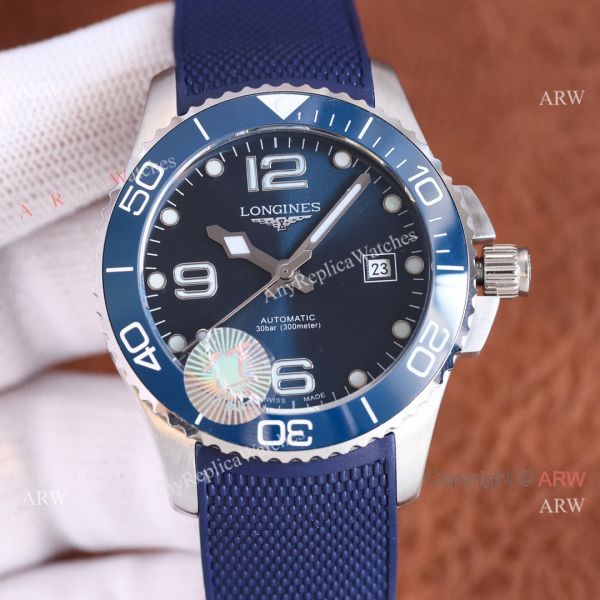 Top Knockoff Longines Hydroconquest Black Watch Rubber Strap 41mm For Men Top Knockoff Longines Hydroconquest Black Watch Rubber Strap 41mm For Men
