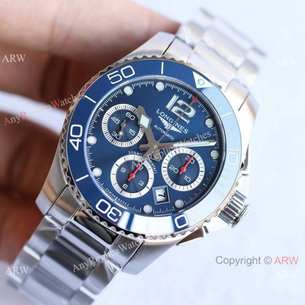 Swiss Replica Longines Hydroconquest 7750 Chronograph TWF Ss Blue Dial Watch 41mm Swiss Replica Longines Hydroconquest 7750 Chronograph TWF Ss Blue Dial Watch 41mm