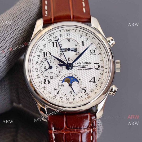Replica Longines Master Collection Moonphase Leather Strap 40MM Watch With Arabic Markers Replica Longines Master Collection Moonphase Leather Strap 40MM Watch With Arabic Markers