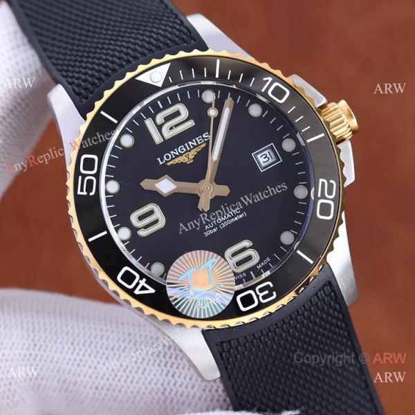 Swiss Quality Longines Hydroconquest Citizen8215 2-Tone Ceramic Bezel Black Dial Watch 41 Swiss Quality Longines Hydroconquest Citizen8215 2-Tone Ceramic Bezel Black Dial Watch 41