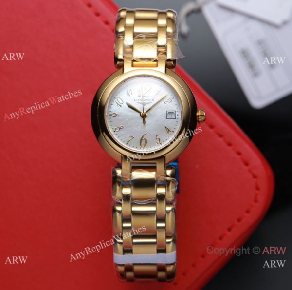Swiss Quartz Longines PrimaLuna Lady Watch Pink MOP Face Diamond bezel Swiss Quartz Longines PrimaLuna Lady Watch Pink MOP Face Diamond bezel