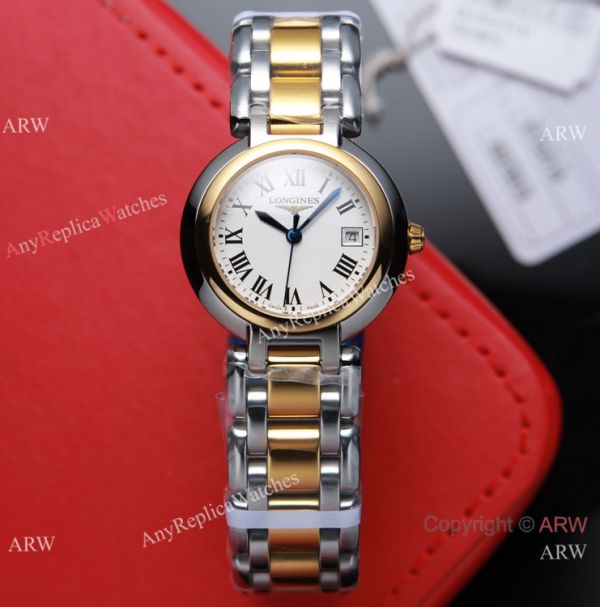 Swiss Quartz Longines PrimaLuna Replica Watches All Gold White Face Swiss Quartz Longines PrimaLuna Replica Watches All Gold White Face