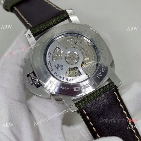 Copy Panerai PAM00535 GMT Watch Green Recycled PET Nylon Strap Copy Panerai PAM00535 GMT Watch Green Recycled PET Nylon Strap