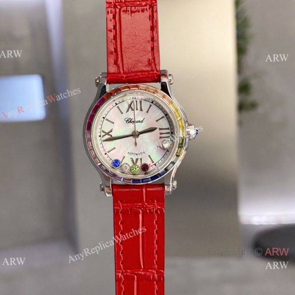 Chopard Happy Sport 30 Watch Rainbow bezel 2-Tone Rose Gold Chopard Happy Sport 30 Watch Rainbow bezel 2-Tone Rose Gold