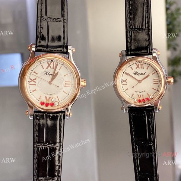 Clone Chopard Happy Sport Couple Watches Quartz 2-Tone Rose Gold Clone Chopard Happy Sport Couple Watches Quartz 2-Tone Rose Gold