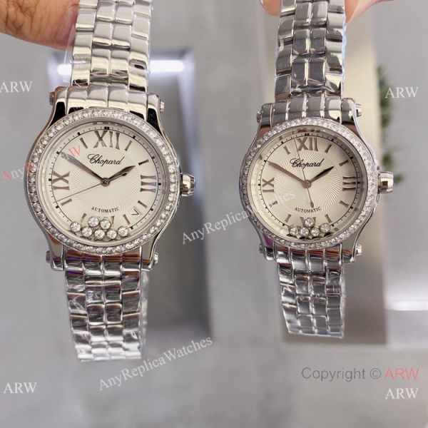 Faux Chopard Happy Sport Quartz Watch Pink Mop Dial Diamond Bezel Faux Chopard Happy Sport Quartz Watch Pink Mop Dial Diamond Bezel
