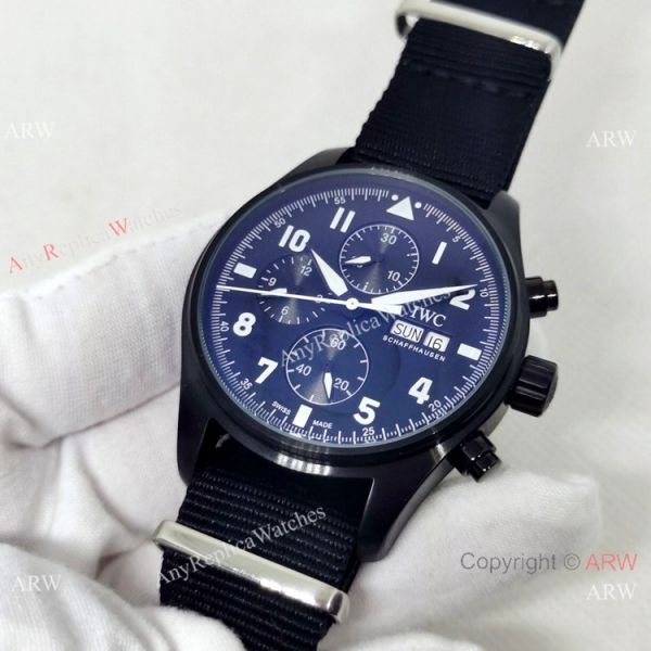 New Copy IWC Pilots Blacksteel Nylon Strap Watch Automatic New Copy IWC Pilots Blacksteel Nylon Strap Watch Automatic