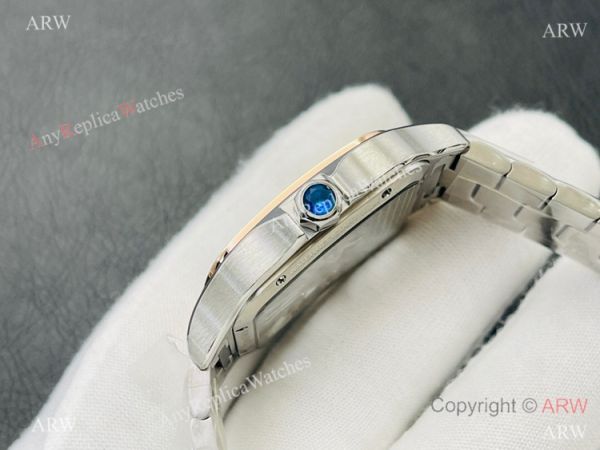 V8 Factory Super Clone Cartier Skeleton Santos Swiss Ronda4S20 Watch Two Tone Rose Gold V8 Factory Super Clone Cartier Skeleton Santos Swiss Ronda4S20 Watch Two Tone Rose Gold
