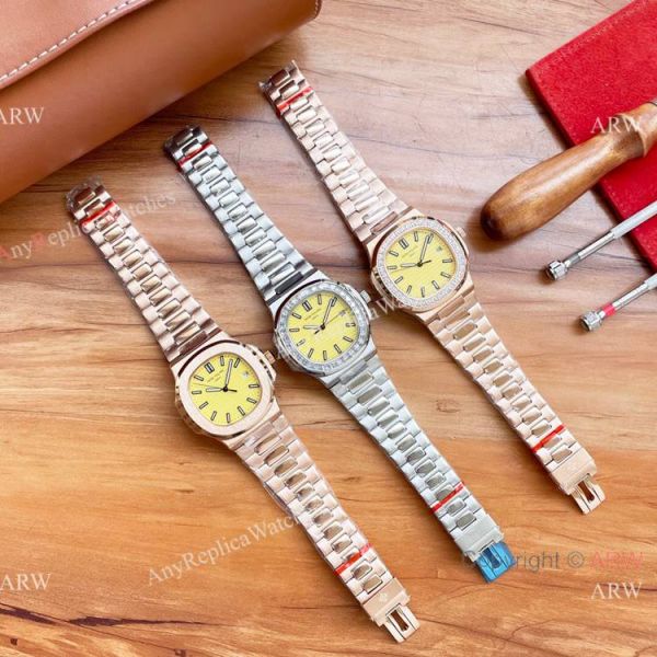 New Patek Philippe Nautilus Lemon Dial Stainless Steel Watch Automatic New Patek Philippe Nautilus Lemon Dial Stainless Steel Watch Automatic