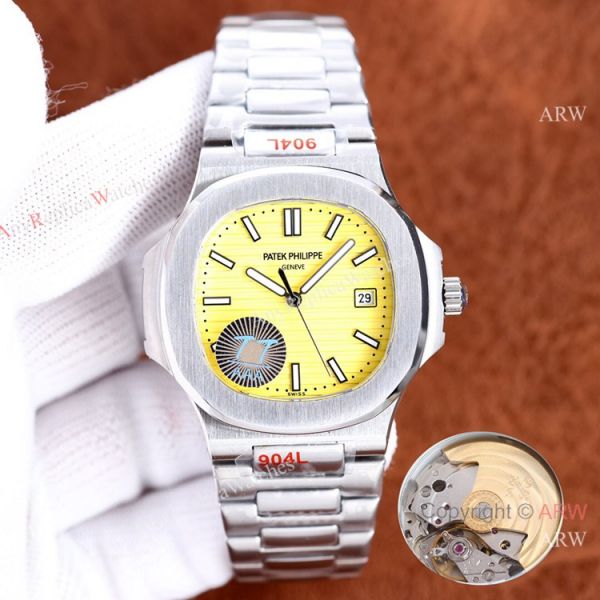 Swiss Quality Patek Philippe Nautilus Olive Green Dial 40mm Watch with 8215 Swiss Quality Patek Philippe Nautilus Olive Green Dial 40mm Watch with 8215