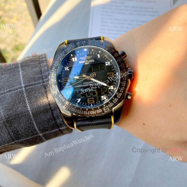 Copy Breitling Cockpit B50 Blue Rubber Strap Watches 46mm Copy Breitling Cockpit B50 Blue Rubber Strap Watches 46mm