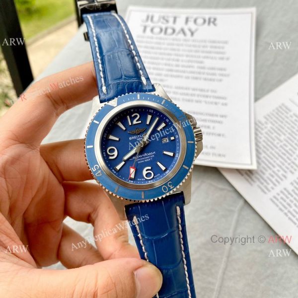 Breitling Superocean II 46mm Watches Blue Dial Blue Rubber Strap Breitling Superocean II 46mm Watches Blue Dial Blue Rubber Strap