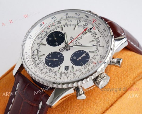 Swiss Grade 1 Breitling Navitimer 01 White Panda Dial Watch Valjoux 7750 Movement Swiss Grade 1 Breitling Navitimer 01 White Panda Dial Watch Valjoux 7750 Movement
