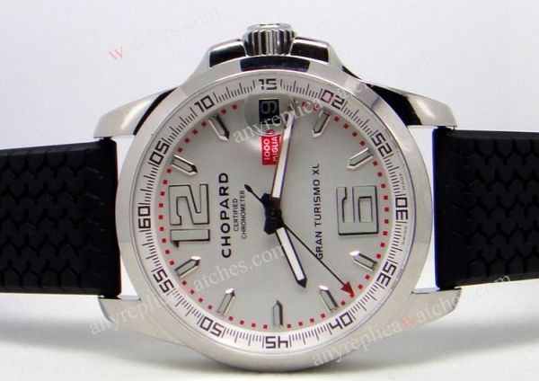 Replica Chopard Gran turismo Watch XL Gray Dial w/rubber band Replica Chopard Gran turismo Watch XL Gray Dial w/rubber band