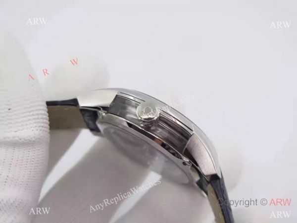 Swiss Grade Omega De Ville Fake Watch SS Blue Leather 8500 Movement Swiss Grade Omega De Ville Fake Watch SS Blue Leather 8500 Movement