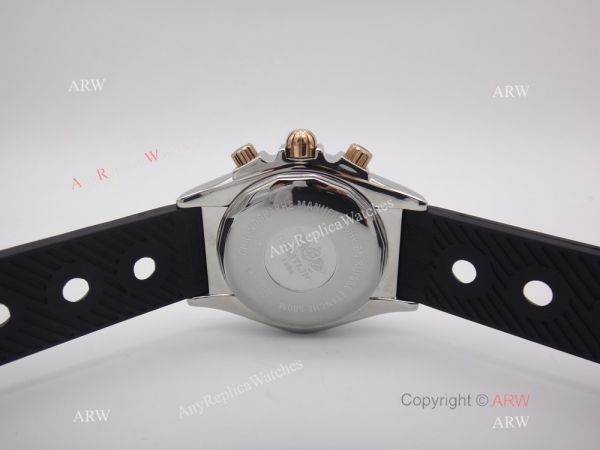Breitling Chronomat B01 44mm Rose Gold Chronograph Black Rubber Band Breitling Chronomat B01 44mm Rose Gold Chronograph Black Rubber Band