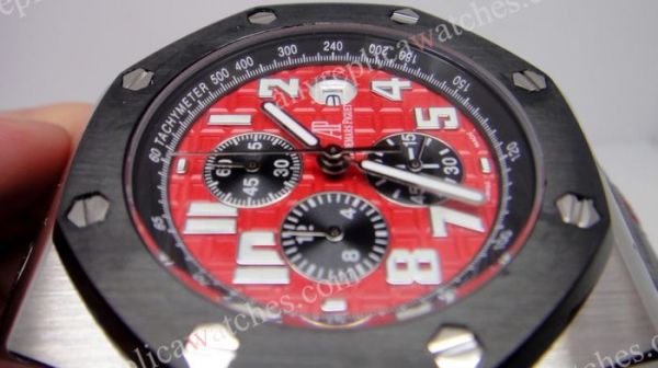 AUDEMARS PIGUET Royal Oak Chronograph Black Eye Red Face AUDEMARS PIGUET Royal Oak Chronograph Black Eye Red Face