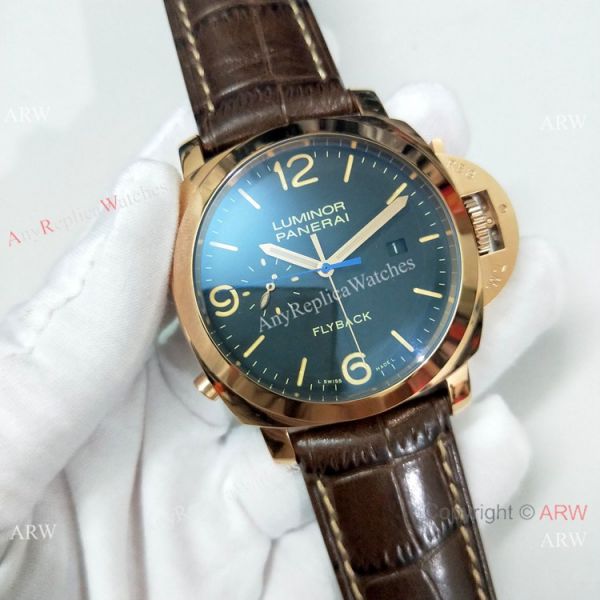 New Copy Panerai Luminor Flyback PAM00525 Watch Rose Gold New Copy Panerai Luminor Flyback PAM00525 Watch Rose Gold