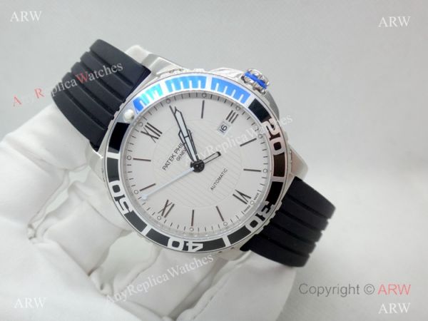 Clone Patek Philippe Geneve SS Black Blue Bezel Watch Automatic Movement Clone Patek Philippe Geneve SS Black Blue Bezel Watch Automatic Movement