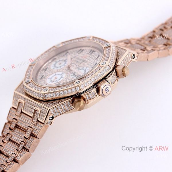 AAA Replica Audemars Piguet Ice Royal Oak Men Watch Rose Gold Case AAA Replica Audemars Piguet Ice Royal Oak Men Watch Rose Gold Case